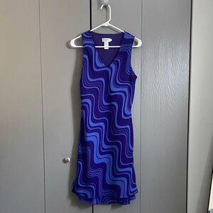 Purple Wave Midi Dress